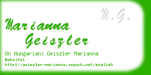marianna geiszler business card